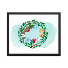 Load image into Gallery viewer, Festive Greetings framed poster
