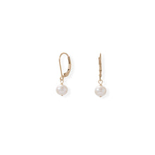 Load image into Gallery viewer, Gold-Filled 6.5mm Cultured Freshwater Pearl Lever Earrings

