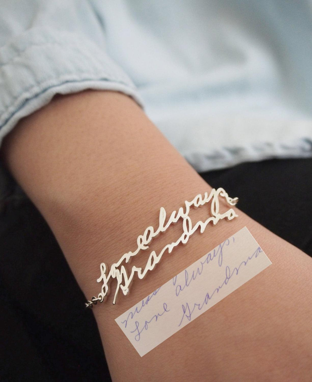 Personalized Handwriting Bracelet