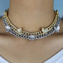 Load image into Gallery viewer, Iced Cuban Chain Link Butterfly Choker
