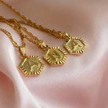 Load image into Gallery viewer, Gold Rose Initial Necklace
