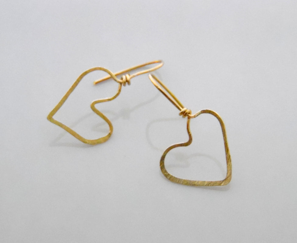Modern Minimalist Dangler Earrings Shapes -Heart